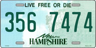 NH license plate 3567474