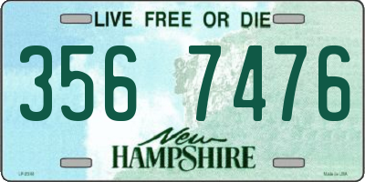 NH license plate 3567476