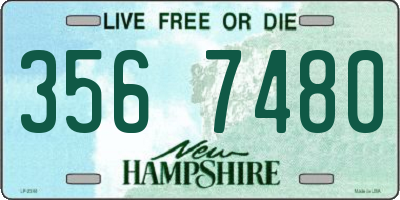 NH license plate 3567480