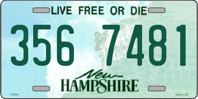 NH license plate 3567481