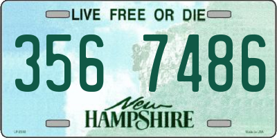NH license plate 3567486