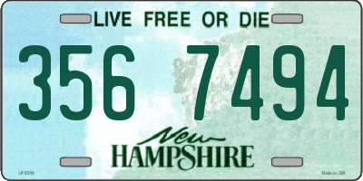 NH license plate 3567494