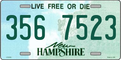 NH license plate 3567523
