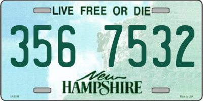 NH license plate 3567532