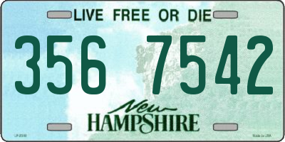 NH license plate 3567542