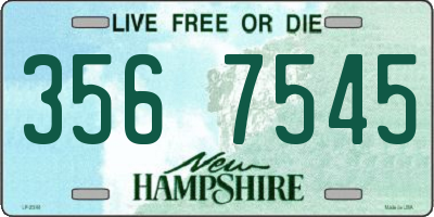 NH license plate 3567545