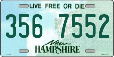 NH license plate 3567552