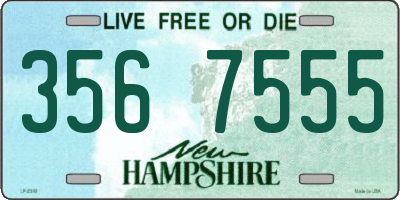 NH license plate 3567555