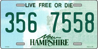 NH license plate 3567558