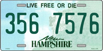 NH license plate 3567576