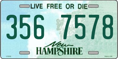 NH license plate 3567578