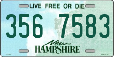 NH license plate 3567583