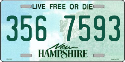 NH license plate 3567593