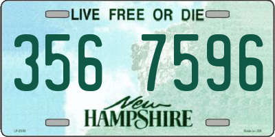 NH license plate 3567596