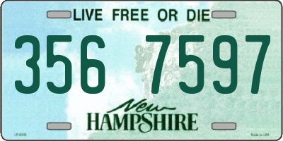 NH license plate 3567597