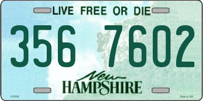 NH license plate 3567602