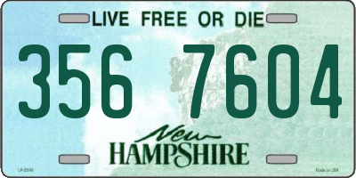 NH license plate 3567604