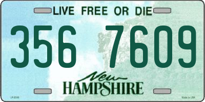 NH license plate 3567609