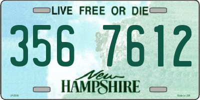 NH license plate 3567612