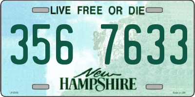 NH license plate 3567633