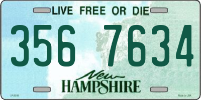 NH license plate 3567634