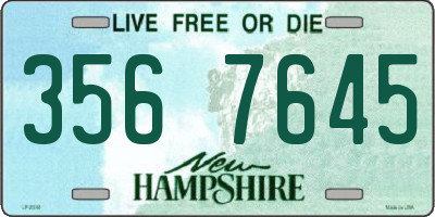 NH license plate 3567645
