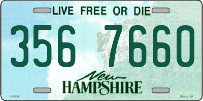 NH license plate 3567660