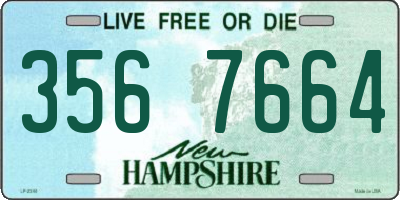 NH license plate 3567664