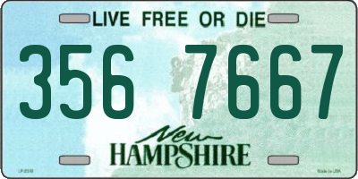 NH license plate 3567667