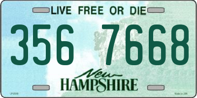 NH license plate 3567668