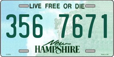 NH license plate 3567671