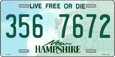 NH license plate 3567672