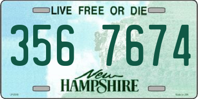 NH license plate 3567674