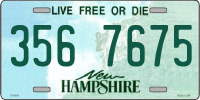NH license plate 3567675