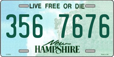 NH license plate 3567676