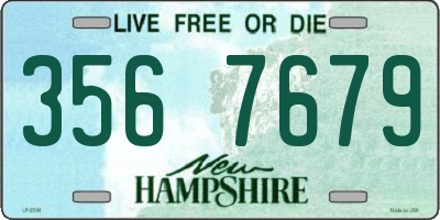 NH license plate 3567679