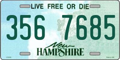 NH license plate 3567685