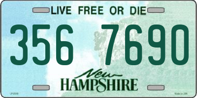 NH license plate 3567690