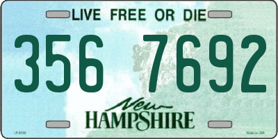 NH license plate 3567692