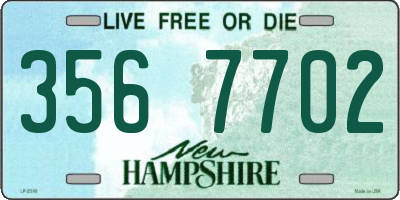 NH license plate 3567702