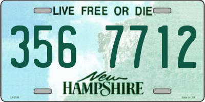 NH license plate 3567712