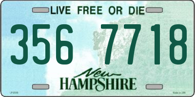 NH license plate 3567718