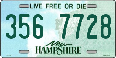NH license plate 3567728