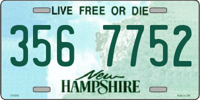 NH license plate 3567752