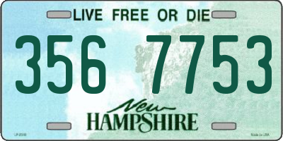 NH license plate 3567753