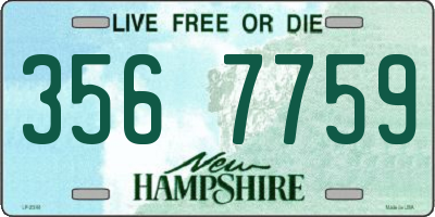 NH license plate 3567759