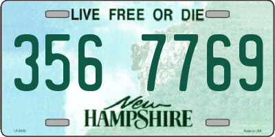 NH license plate 3567769