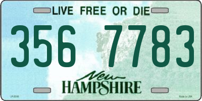 NH license plate 3567783