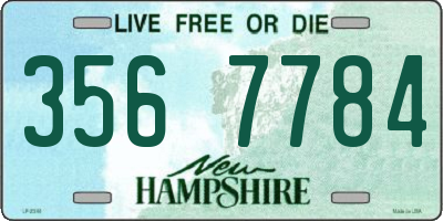 NH license plate 3567784