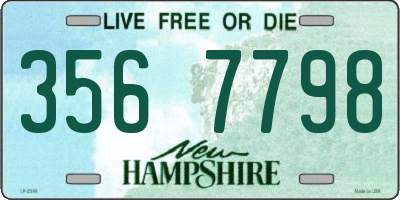 NH license plate 3567798